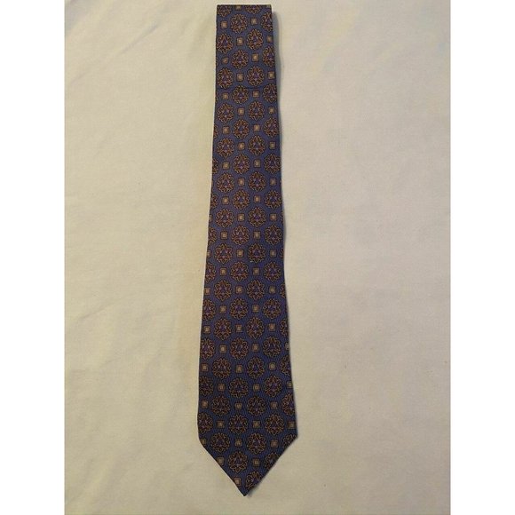 Christian Dior Light Navy Patterned Tie - Picture 1 of 6